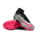 Nike Air Zoom Mercurial Superfly IX Elite FG High-top Black Pink Sliver Women And Men Soccer Cleats 