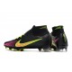 Nike Air Zoom Mercurial Superfly IX Elite FG High-top Black Pink Yellow Women And Men Soccer Cleats 