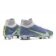 Nike Air Zoom Mercurial Superfly IX Elite FG High-top Blue Grey Women And Men Soccer Cleats 