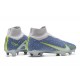 Nike Air Zoom Mercurial Superfly IX Elite FG High-top Blue Grey Women And Men Soccer Cleats