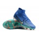 Nike Air Zoom Mercurial Superfly IX Elite FG High-top Blue Turqoise Women And Men Soccer Cleats