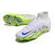 Nike Air Zoom Mercurial Superfly IX Elite FG High-top Blue White Yellow Women And Men Soccer Cleats