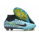 Nike Air Zoom Mercurial Superfly IX Elite FG High-top Blue Yellow Black Women And Men Soccer Cleats
