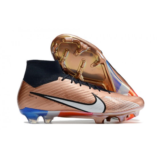 Nike Air Zoom Mercurial Superfly IX Elite FG High-top Brown Black Women And Men Soccer Cleats 