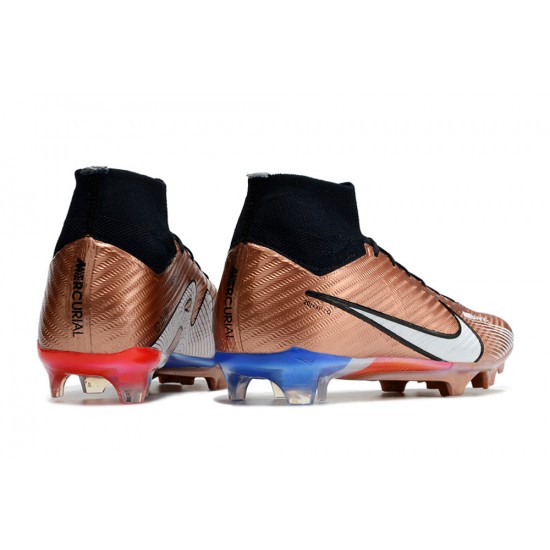 Nike Air Zoom Mercurial Superfly IX Elite FG High-top Brown Black Women And Men Soccer Cleats