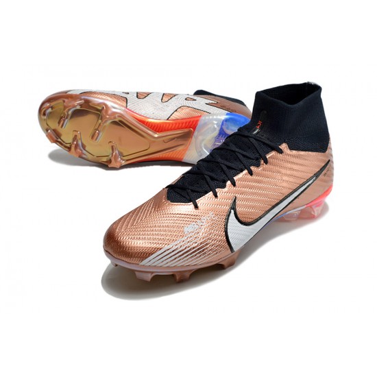 Nike Air Zoom Mercurial Superfly IX Elite FG High-top Brown Black Women And Men Soccer Cleats