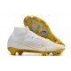 Nike Air Zoom Mercurial Superfly IX Elite FG High-top Gold White Women And Men Soccer Cleats