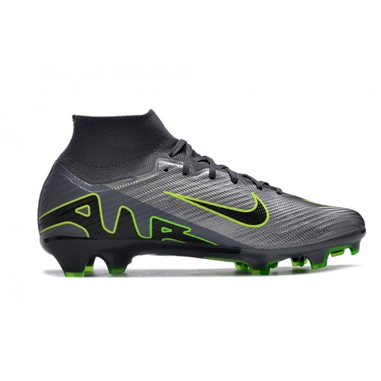 Nike Air Zoom Mercurial Superfly IX Elite FG High-top Green Black Women And Men Soccer Cleats 