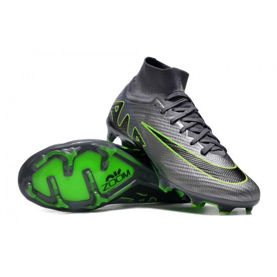 Nike Air Zoom Mercurial Superfly IX Elite FG High-top Green Black Women And Men Soccer Cleats