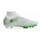 Nike Air Zoom Mercurial Superfly IX Elite FG High-top Green White Women And Men Soccer Cleats 