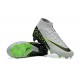 Nike Air Zoom Mercurial Superfly IX Elite FG High-top Grey Black Green Women And Men Soccer Cleats 