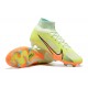 Nike Air Zoom Mercurial Superfly IX Elite FG High-top Light Green Orange Men Soccer Cleats 