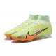 Nike Air Zoom Mercurial Superfly IX Elite FG High-top Light Green Orange Men Soccer Cleats