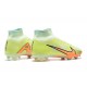 Nike Air Zoom Mercurial Superfly IX Elite FG High-top Light Green Orange Men Soccer Cleats