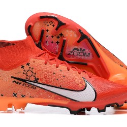 Nike Air Zoom Mercurial Superfly IX Elite FG High-top Orange Black White Women And Men Soccer Cleats 