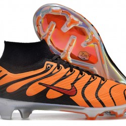 Nike Air Zoom Mercurial Superfly IX Elite FG High-top Orange Black Women And Men Soccer Cleats 