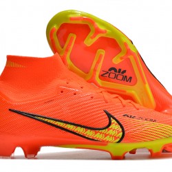 Nike Air Zoom Mercurial Superfly IX Elite FG High-top Orange Yellow Women And Men Soccer Cleats 