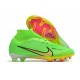 Nike Air Zoom Mercurial Superfly IX Elite FG High-top Pink Green Women And Men Soccer Cleats
