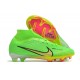 Nike Air Zoom Mercurial Superfly IX Elite FG High-top Pink Green Women And Men Soccer Cleats 