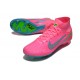 Nike Air Zoom Mercurial Superfly IX Elite FG High-top Pink Turqoise Women And Men Soccer Cleats