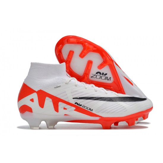 Nike Air Zoom Mercurial Superfly IX Elite FG High-top Red Black White Women And Men Soccer Cleats 