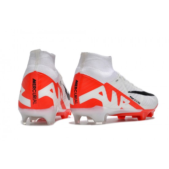 Nike Air Zoom Mercurial Superfly IX Elite FG High-top Red Black White Women And Men Soccer Cleats