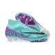 Nike Air Zoom Mercurial Superfly IX Elite FG High-top Turqoise Purple Women And Men Soccer Cleats