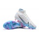 Nike Air Zoom Mercurial Superfly IX Elite FG High-top White Blue Men Soccer Cleats 