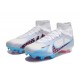 Nike Air Zoom Mercurial Superfly IX Elite FG High-top White Blue Pink Women And Men Soccer Cleats