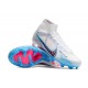 Nike Air Zoom Mercurial Superfly IX Elite FG High-top White Blue Pink Women And Men Soccer Cleats 