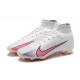 Nike Air Zoom Mercurial Superfly IX Elite FG High-top White Mauve Women And Men Soccer Cleats