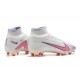 Nike Air Zoom Mercurial Superfly IX Elite FG High-top White Mauve Women And Men Soccer Cleats