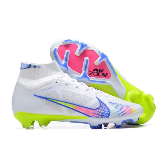 Nike Air Zoom Mercurial Superfly IX Elite FG High-top White Multi Women And Men Soccer Cleats 