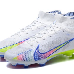 Nike Air Zoom Mercurial Superfly IX Elite FG High-top White Multi Women And Men Soccer Cleats 