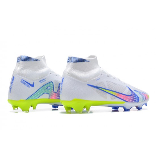 Nike Air Zoom Mercurial Superfly IX Elite FG High-top White Multi Women And Men Soccer Cleats