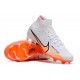 Nike Air Zoom Mercurial Superfly IX Elite FG High-top White Orange Women And Men Soccer Cleats