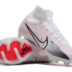 Nike Air Zoom Mercurial Superfly IX Elite FG High-top White Pink Women And Men Soccer Cleats 