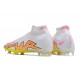 Nike Air Zoom Mercurial Superfly IX Elite FG High-top White Pink Yellow Women And Men Soccer Cleats