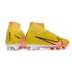 Nike Air Zoom Mercurial Superfly IX Elite FG High-top Yellow Orange Women And Men Soccer Cleats