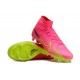 Nike Air Zoom Mercurial Superfly IX Elite FG High-top Yellow Pink Women And Men Soccer Cleats