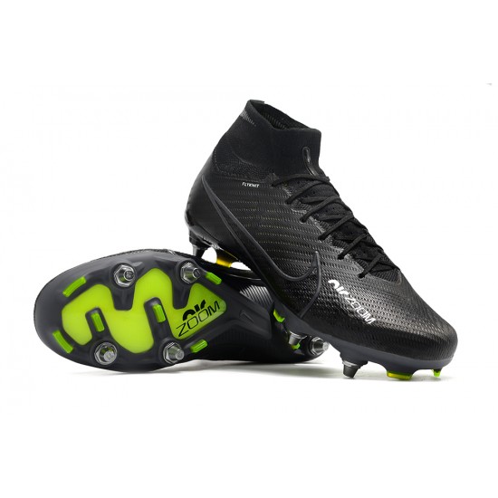 Nike Air Zoom Mercurial Superfly IX Elite SG High-top Black Men Soccer Cleats