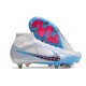 Nike Air Zoom Mercurial Superfly IX Elite SG High-top White Blue Pink Men Soccer Cleats