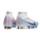 Nike Air Zoom Mercurial Superfly IX Elite SG High-top White Blue Pink Men Soccer Cleats