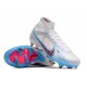 Nike Air Zoom Mercurial Superfly IX Elite SG High-top White Blue Pink Men Soccer Cleats