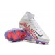 Nike Air Zoom Mercurial Superfly IX Elite SG High-top White Purple Men Soccer Cleats