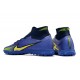 Nike Air Zoom Mercurial Superfly IX Elite TF High-top Black Blue Women And Men Soccer Cleats