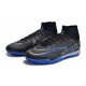 Nike Air Zoom Mercurial Superfly IX Elite TF High-top Black Dark Blue Women And Men Soccer Cleats