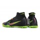 Nike Air Zoom Mercurial Superfly IX Elite TF High-top Black Green Women And Men Soccer Cleats 