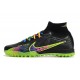 Nike Air Zoom Mercurial Superfly IX Elite TF High-top Black Green Women And Men Soccer Cleats