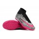Nike Air Zoom Mercurial Superfly IX Elite TF High-top Black Grey Pink Women And Men Soccer Cleats
